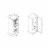 Furniture of America Mars Contemporary Metal 2-Shelf Kids Closet in White Perspective: left