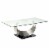 Furniture of America Suse Contemporary Metal 3-Piece Coffee Table Set in Silver Perspective: left