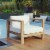 Upland Outdoor Patio Teak Armchair - Natural White Perspective: left