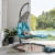 Landscape Hanging Chaise Lounge Outdoor Patio Swing Chair - Light Gray Turquoise Perspective: left