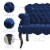 Viola Chesterfield Button Tufted Loveseat Performance Velvet Settee - Navy Perspective: left