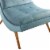 Ramp Upholstered Performance Velvet Lounge Chair and Ottoman Set Perspective: left