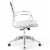Modway Jive Mid Back Ribbed Faux Leather Office Swivel Chair in White Perspective: left