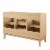 Render 48 Double Bathroom Vanity Cabinet-EEI-4342-OAK Perspective: left