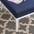 Harmony Sunbrella Outdoor Patio Aluminum Ottoman Navy Perspective: left