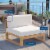 Upland Outdoor Patio Teak Wood Armless Chair, Natural White Perspective: left