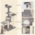 Simplie Fun Premium Cat Tree Haven Play, Scratch, and Rest for Happy Felines Perspective: left