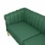 Simplie Fun Contemporary Plush Velvet Sofa with Vertical Stripes and Gold Accents Perspective: left