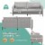 Hivvago Modern 76 Inch Loveseat Sofa Couch for Apartment Dorm with Metal Legs-Gray Perspective: left