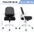 Hivvago Adjustable Mesh Office Chair Rolling Computer Desk Chair with Flip-up Armrest Perspective: left