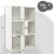 Hivvago 3-Tier 6 Cube Freestanding Bookcase with Anti-toppling Device-White Perspective: left