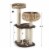 Hivvago 41 Inch Rattan Cat Tree with Napping Perch-Beige Perspective: left