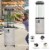 Hivvago 41 000 BTU Propane Patio Heater with Metal Hood-Gray Perspective: left