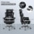 Hivvago Big and Tall Executive Office Desk Chair with Footrest-Black Perspective: left