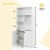 Hivvago 5-Tier Freestanding Bookcase with Open Cubes and Adjustable Shelf-White Perspective: left