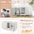 Hivvago 2-Door Cat Litter Box Enclosure with Winding Entry and Scratching Board Perspective: left