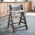hauck High Chair Pad Deluxe Cushion for Alpha+ and Beta+ Wooden Highchair, Grey Perspective: left