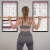 Alpine Choice Dry Erase Pink Workout Planner, Fitness Calendar, Exercises, Goals & Notes Perspective: left