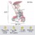 smarTrike Zoom 4 in 1 Baby Toddler Trike Tricycle Toy for 15 to 36 Months, Red Perspective: left