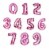 16  Pink Number 0 Balloon Inflatable Banner Party Bunting Decorations Perspective: left
