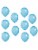 10 pcs 12  Metallic Ligh Blue Colour Latex balloons birthday party celebrations Plain Perspective: left