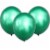 10 pcs 12  Metallic Green Colour Latex balloons birthday party celebrations Plain Perspective: left