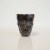 4 Halloween Black Shot Glasses with Spooky 3D Skull Shape Perspective: left