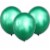 100 pcs 12  Metallic Green Colour Latex balloons birthday party celebrations Plain Perspective: left