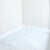 TranquilBeauty Curved White Shower Mat 54x54cm/21x21in | Non-Slip Perspective: left
