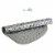 TranquilBeauty Solid Grey Curved Shower Mat | 53x53cm/21x21in Perspective: left