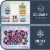 Fullstar 50PCS Food Storage Containers w/ Lids, Meal Prep Tupperware w/ Labels & Pen Perspective: left