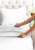 CGK Linens Cotton Fitted Sheet 18 - 24 Inch Extra Deep Pocket - King - White Perspective: left