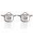 BergHOFF Stainless Steel Covered Mini Pot Set Perspective: left