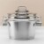 BergHOFF Essentials Manhattan Stainless Steel Covered Casserole Perspective: left