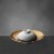 BergHOFF Gem Deep Presentation Plate And Bowl - White/Gold Perspective: left