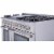Thor Kitchen 48  Professional 6 Burner Gas Range Double Oven, Stainless Steel Perspective: left