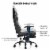 Costway Gaming Chair Racing High Back Office Chair w/ Footrest Black Perspective: left