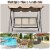 Gymax Brown Outdoor Swing Canopy Patio Swing Chair 3 Person Canopy Hammock Perspective: left