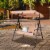 Costway Loveseat Patio Canopy Swing Glider Hammock Cushioned Steel Frame Outdoor Perspective: left