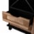 Glitzhome Modern Industrial Wine Cabinet with Sliding Door - Black/Natural Perspective: left