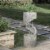 Glitzhome Curving Shaped Polyresin Outdoor Fountain With Pump & LED Light Perspective: left