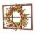Glitzhome Wooden Window Frame with Artificial Chrysanthemum Wreath Perspective: left