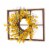 Glitzhome Wooden Window Frame With Artificial Winter Jasmine Wreath Perspective: left