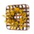 Glitzhome Bamboo Tobacco Basket With Artificial Winter Jasmine Wreath Perspective: left