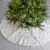 Glitzhome Plush Snowflake Christmas Tree Skirt - White Perspective: left