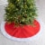 Glitzhome 48 Inch Diameter Red & White Felt Christmas Tree Skirt Perspective: left