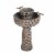 Glitzhome 2 Tier Stone-Like Birdbath Outdoor Fountain Perspective: left