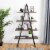 Glitzhome Metal & Wooden 4-Tier Bookcase and Ladder Shelves - Black/Walnut Perspective: left