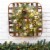 Glitzhome LED Pre-Lit Pinecone & Ornament Wreath  Wooden Window Frame Perspective: left