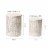 Glitzhome Metal Garden Stool Plant Stand - Cream White Perspective: left